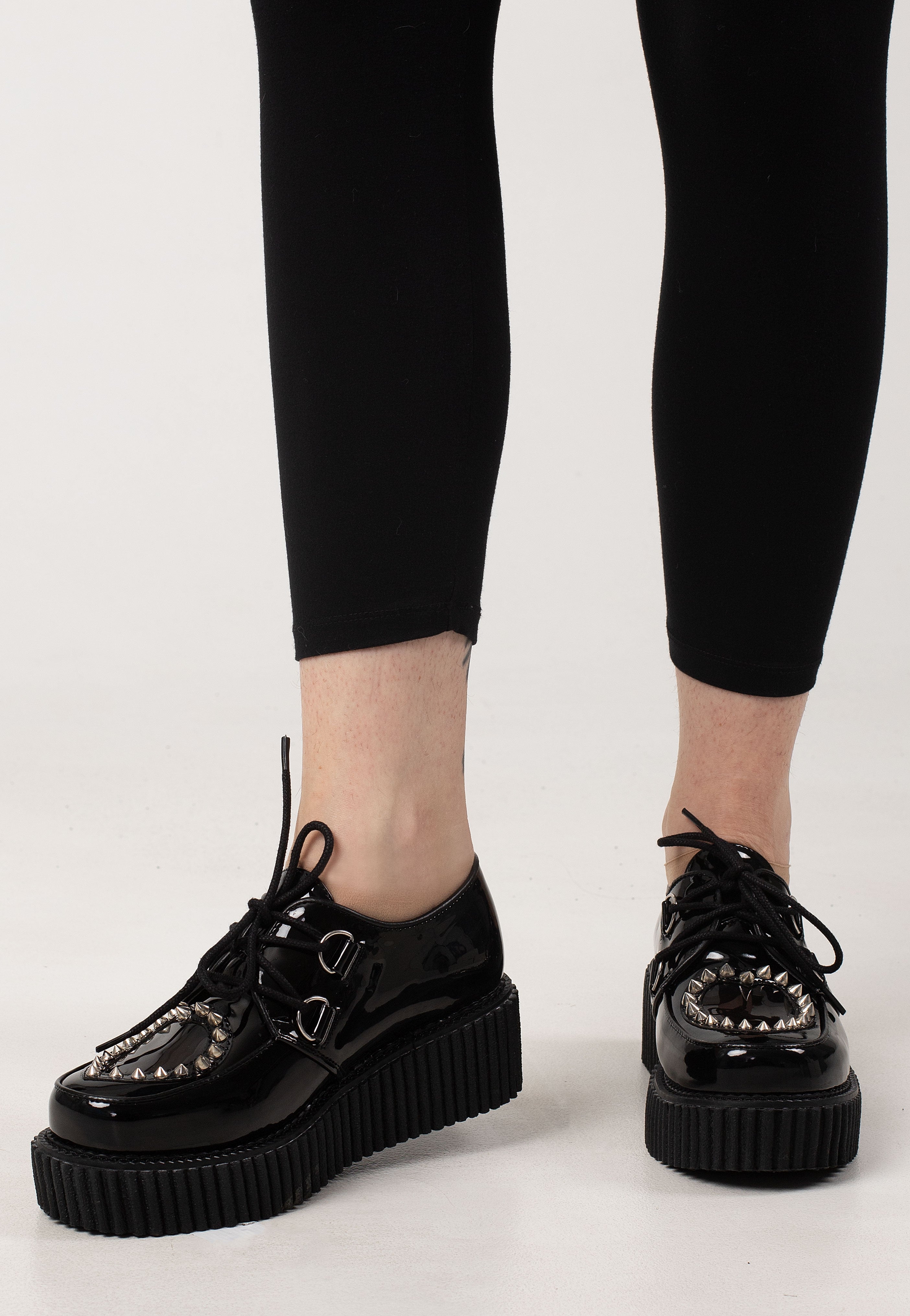DemoniaCult - Creeper 108 Pointed Studs Black - Girl Shoes | Women-Image