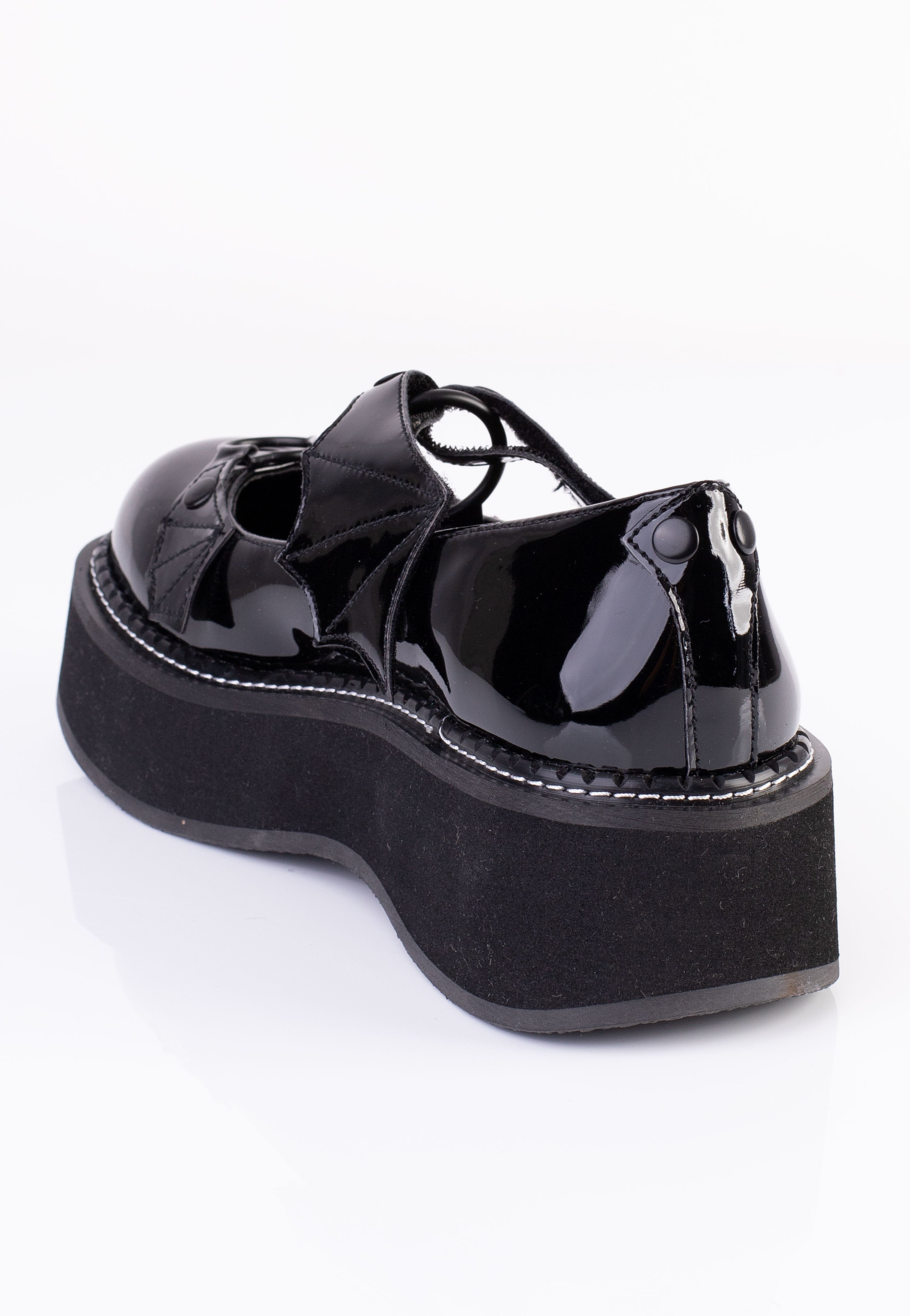 DemoniaCult Emily 23 Black Pat - Girl Shoes | Impericon