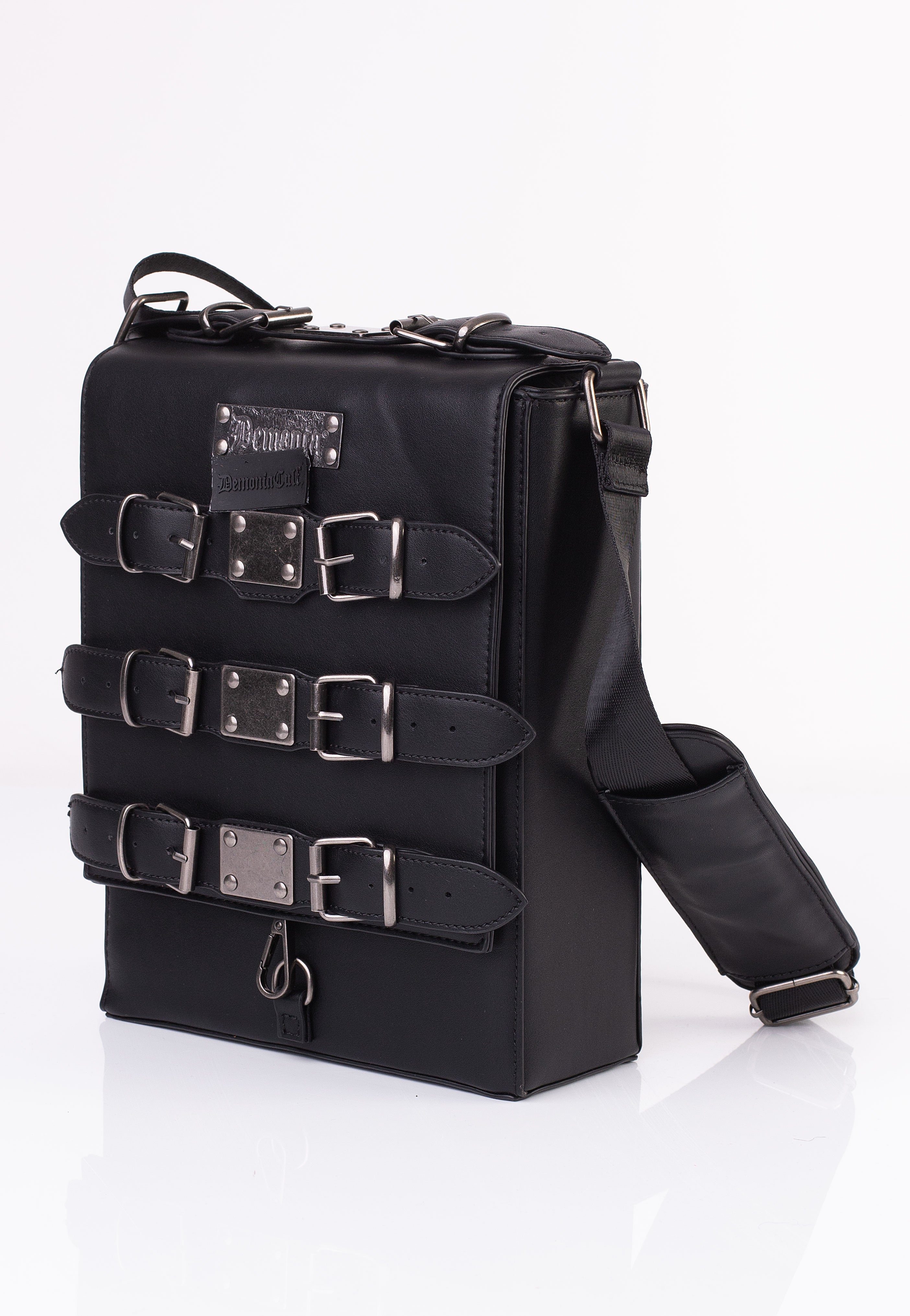 DemoniaCult - Faux Leather Crossbody Black - Messenger Bag | Neutral-Image