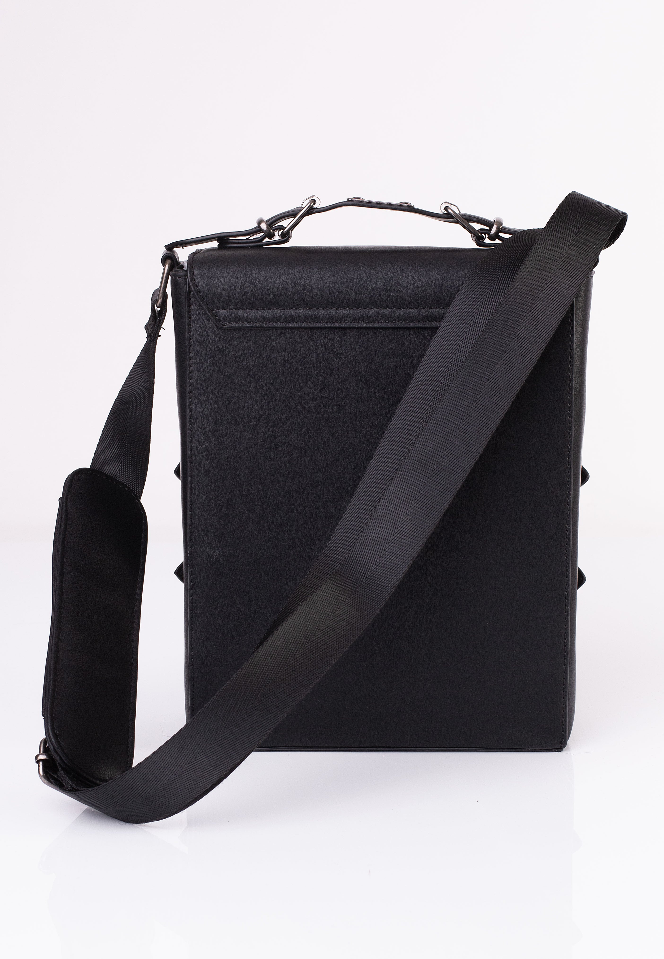 DemoniaCult - Faux Leather Crossbody Black - Messenger Bag | Neutral-Image