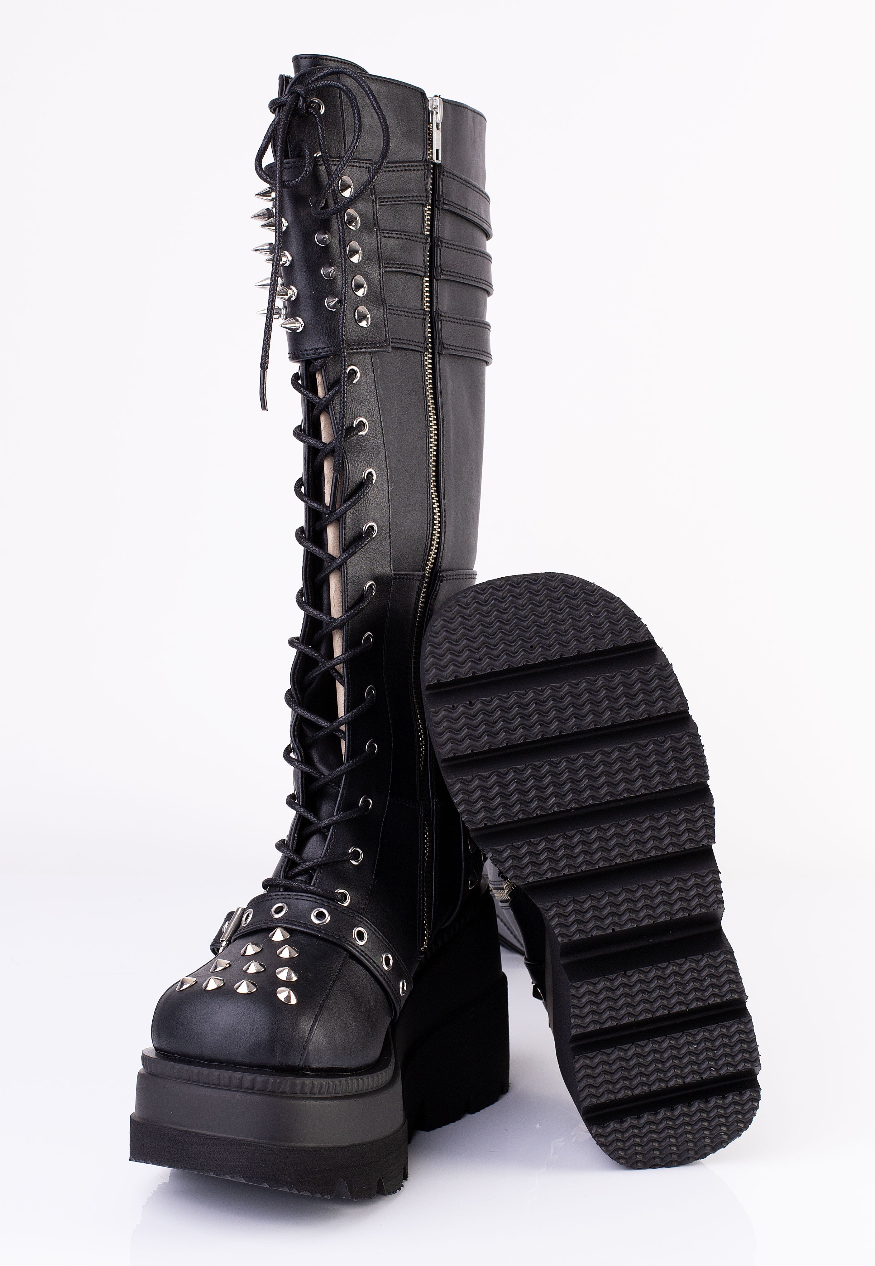DemoniaCult - Shaker 225 Black Vegan Leather - Girl Shoes | Women-Image