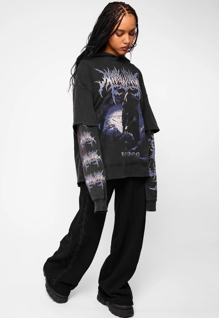 Mary Wyatt - Descent Oversized Layered Black - Hoodie | Women-Image