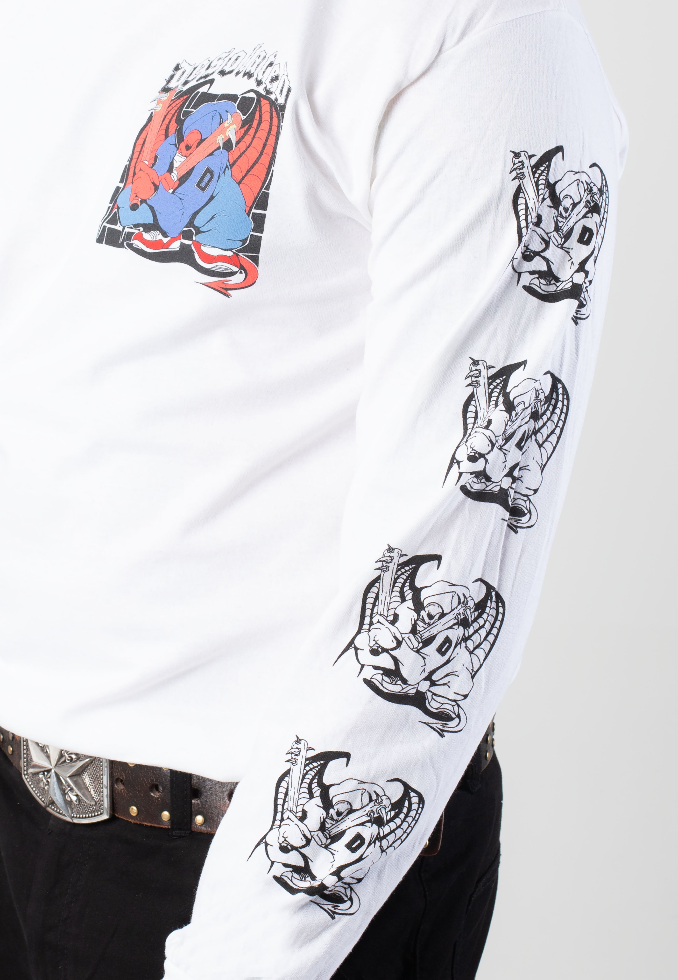 Desolated - Devil Crew White - Longsleeve | Men-Image
