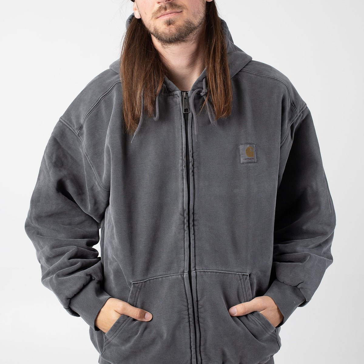 Carhartt WIP Hooded Vista Garment Dyed Graphite - Jacket | Impericon
