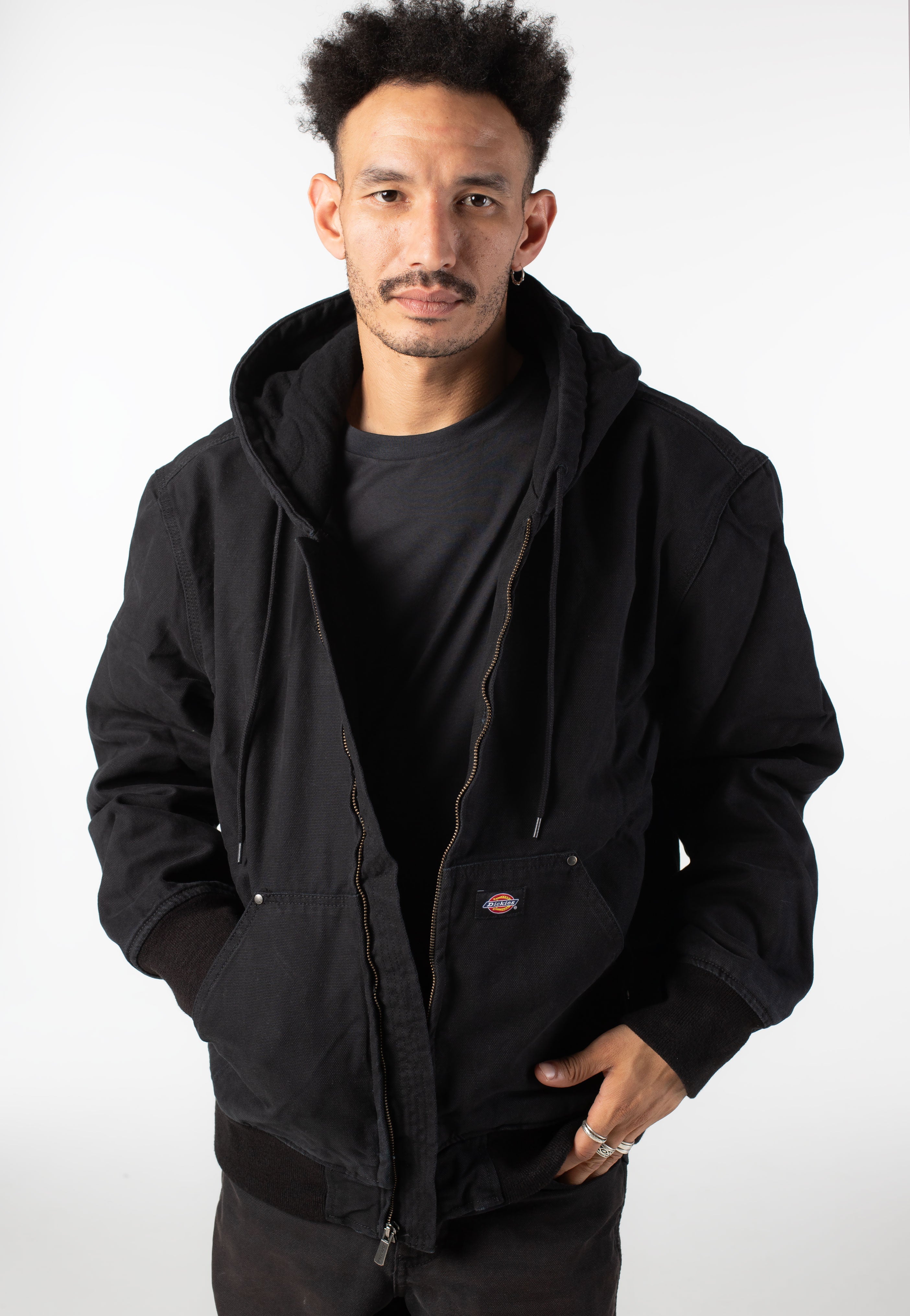 Dickies - Hilham Hooded Canvas Black - Jeans Jacket | Men-Image
