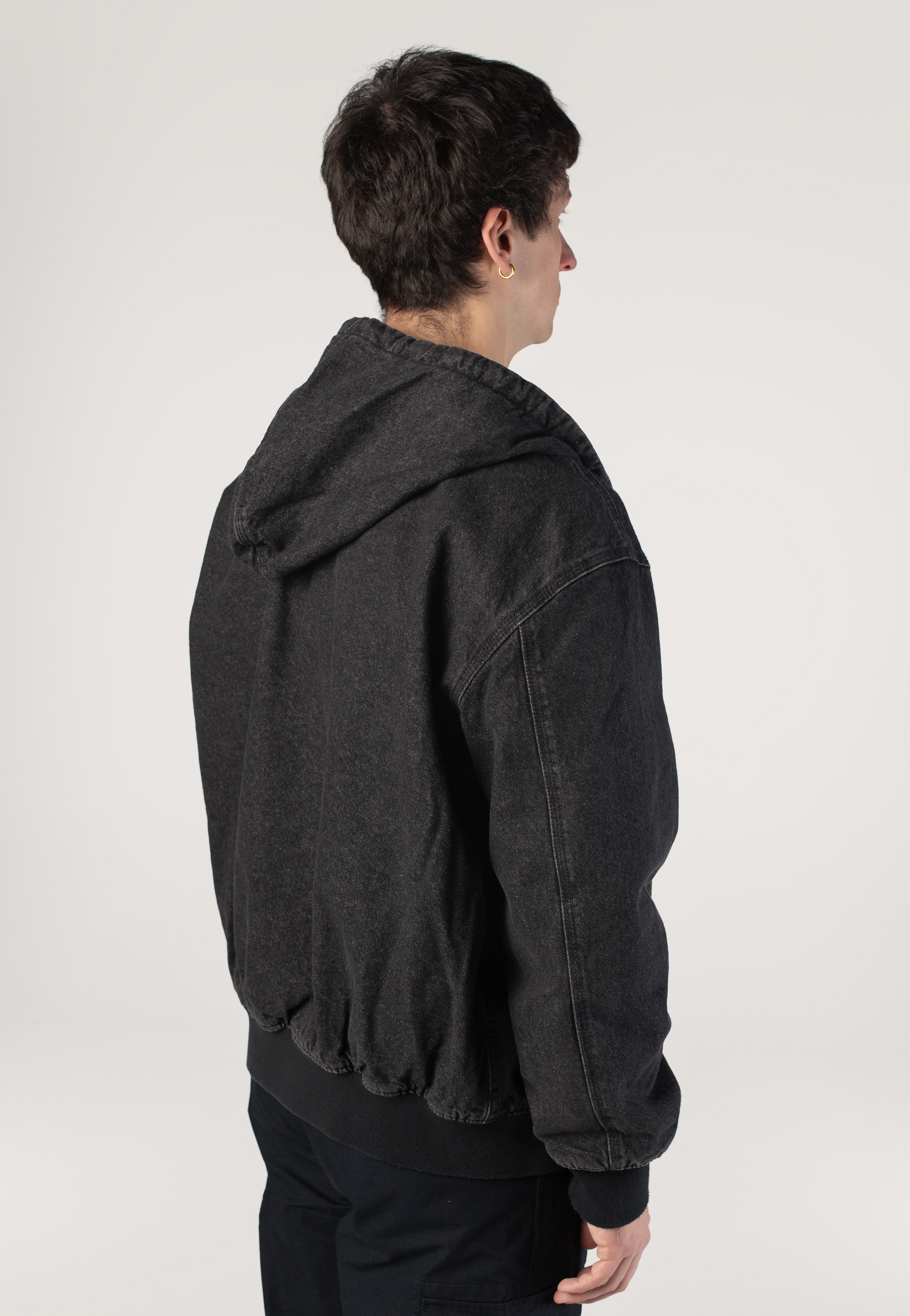 Dickies - Lined Denim Hooded Bomber Black - Jacket | Men-Image