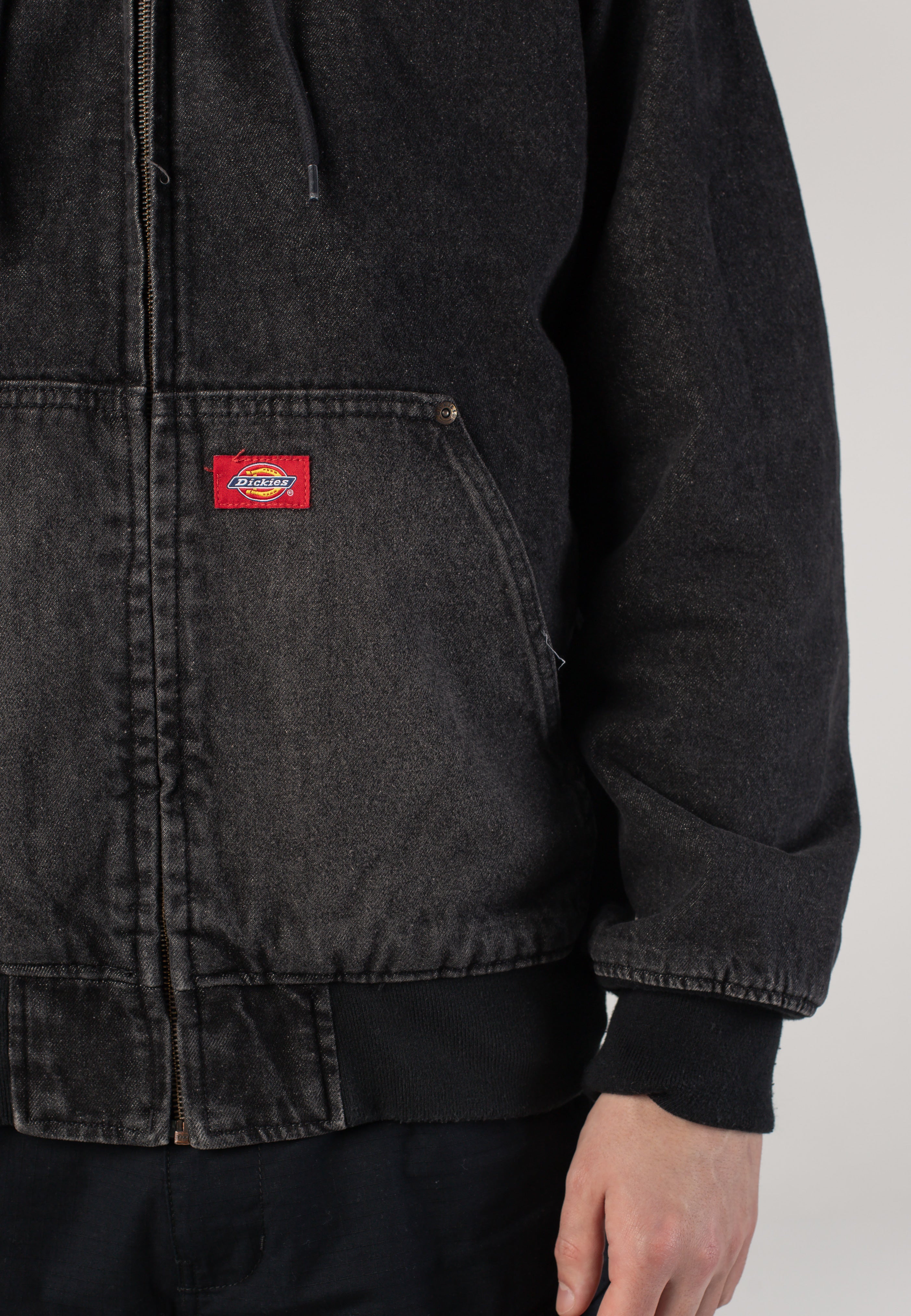 Dickies - Lined Denim Hooded Bomber Black - Jacket | Men-Image
