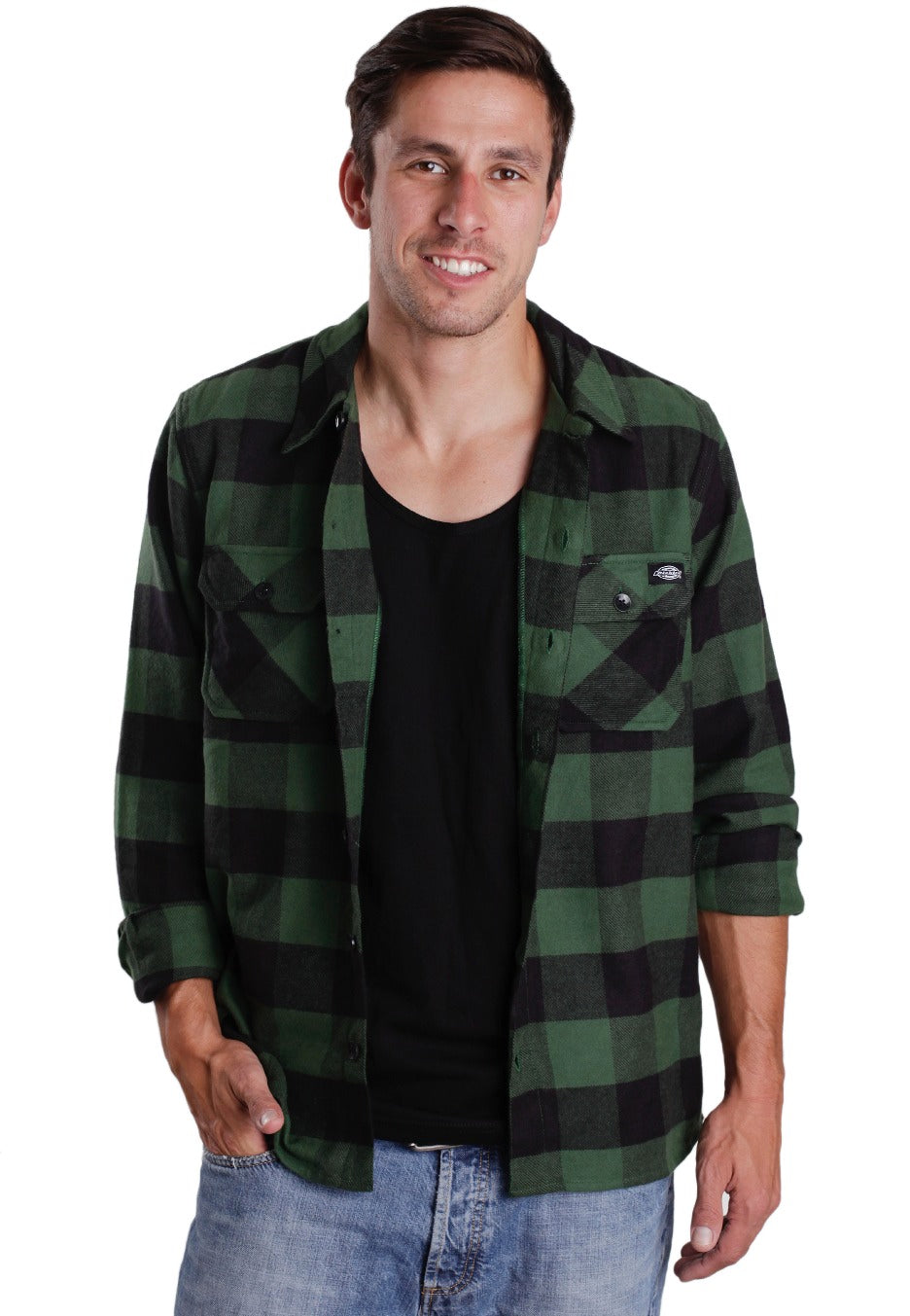 Dickies - Sacramento L/S Pine Green - Shirt | Men-Image