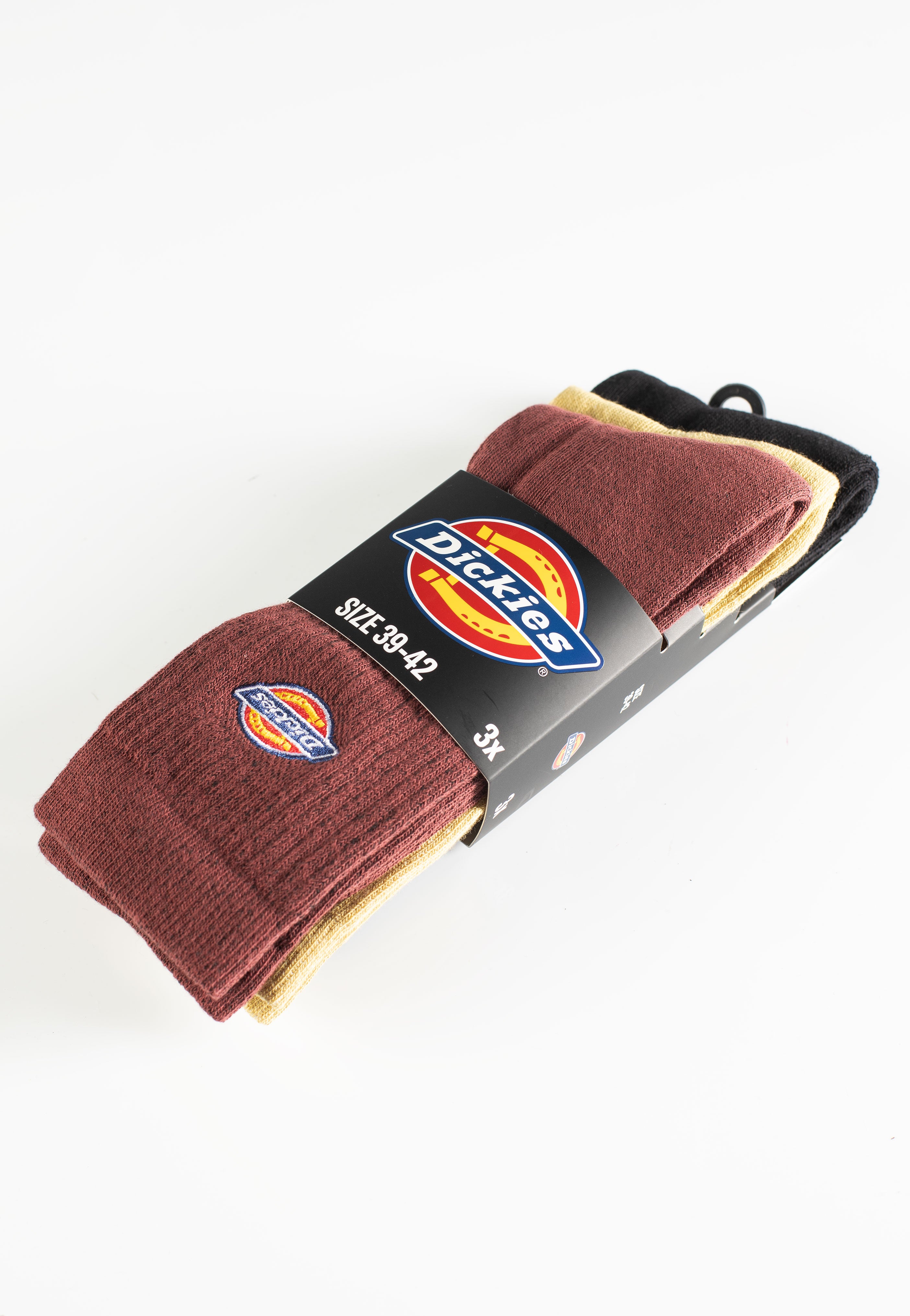 Dickies - Valley Grove Pack Of 3 Andorra - Socks | Neutral-Image