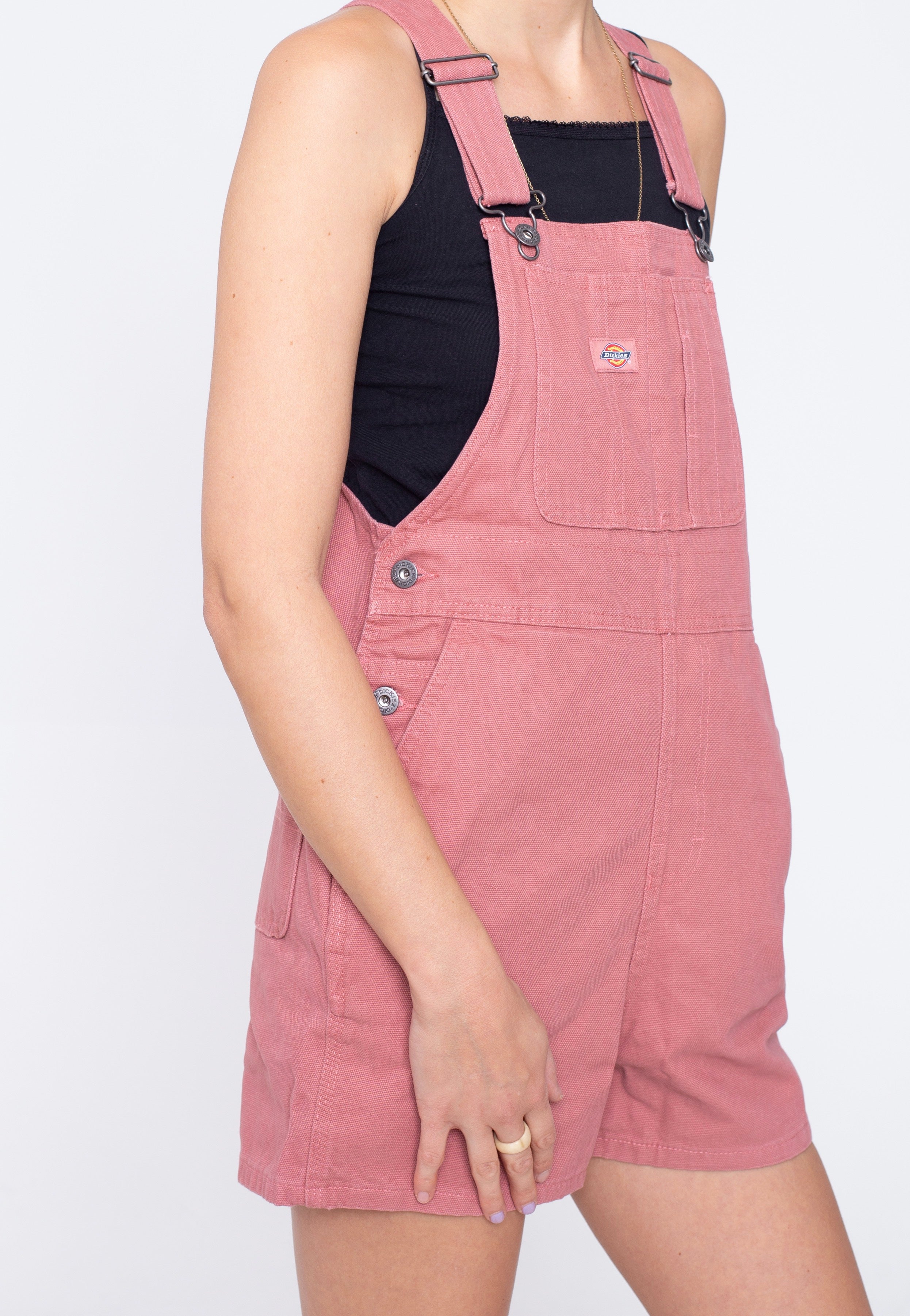 Dickies - W Duck Canvas Bib Stone Washed Witherd Rose - Dungarees | Women-Image
