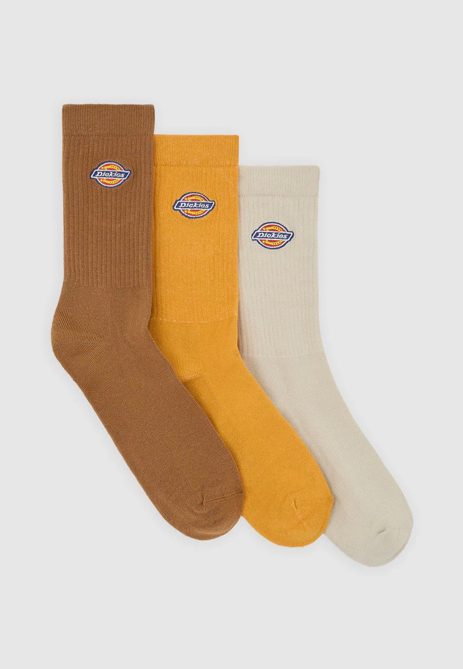 Dickies - Valley Grove Pack Of 3 Stone - Socks | Neutral-Image
