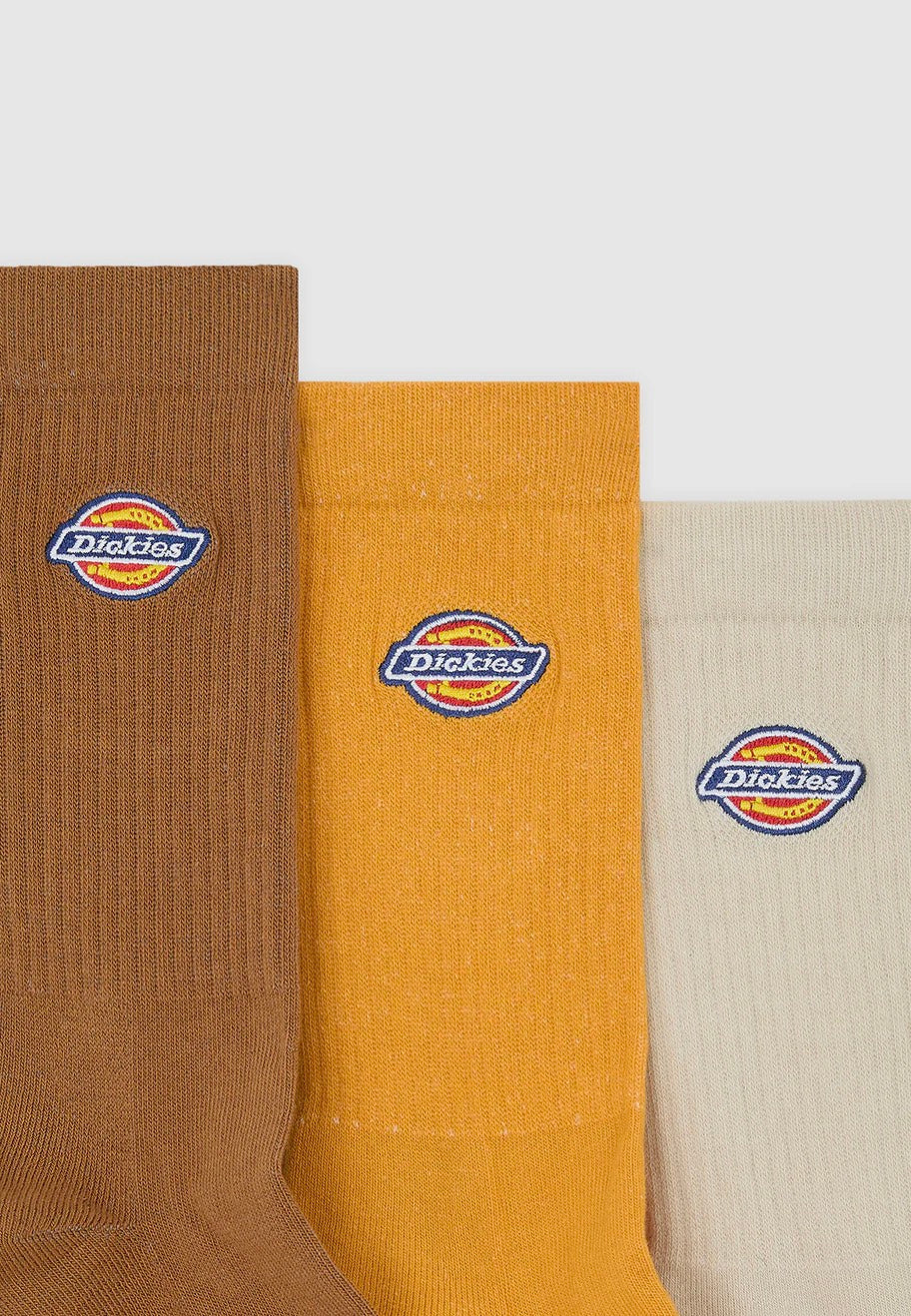 Dickies - Valley Grove Pack Of 3 Stone - Socks | Neutral-Image