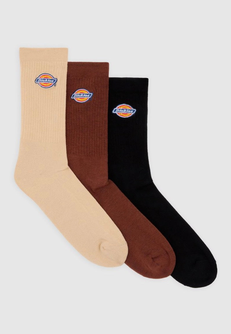 Dickies - Valley Grove Pack Of 3 Cappuccino - Socks | Neutral-Image