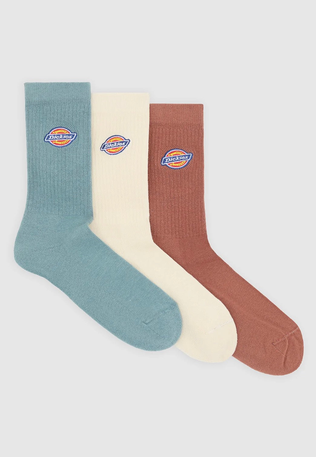Dickies - Valley Grove Pack Of 3 Stormy Sea - Socks | Neutral-Image