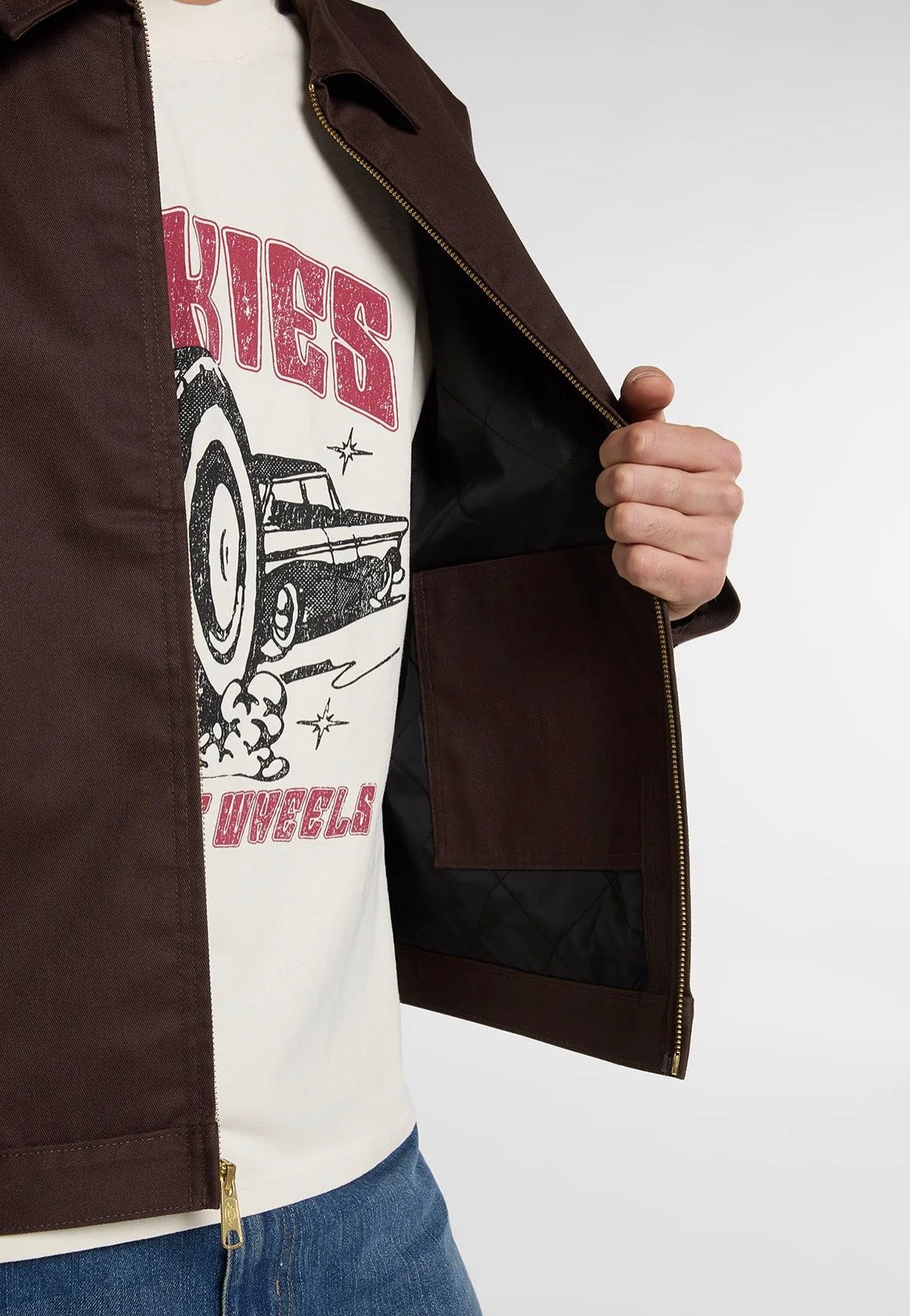 Dickies M Lined Eisenhower Chocolate Brown Bunda | Men-Image