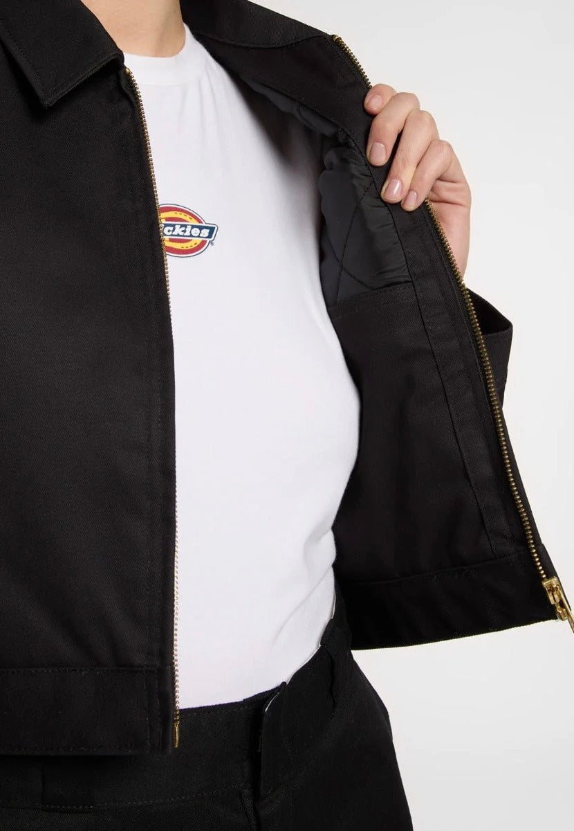 Dickies W Lined Eisenhower Crop Rec Black Takki | Women-Image
