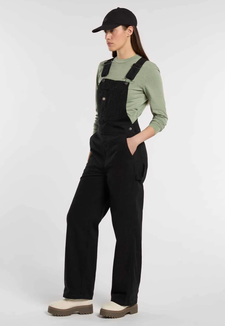Dickies - Loose Canvas Bib W Black - Pants | Women-Image