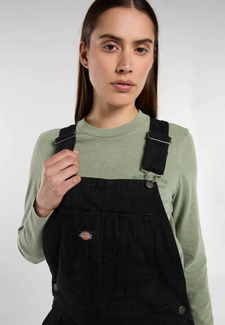 Dickies - Loose Canvas Bib W Black - Pants | Women-Image