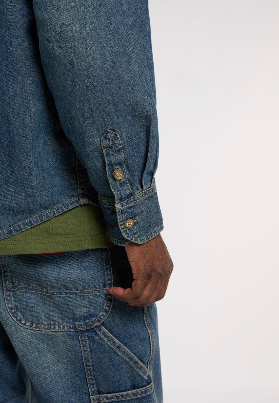 Dickies - Lightweight Denim Khaki Tinted Blue - Shirt | Men-Image