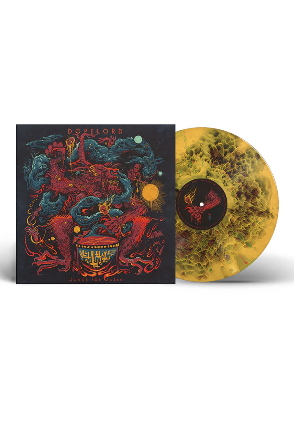 Dopelord - Songs For Satan Ltd. Yellow/Black Cloudburst - Colored Vinyl | Neutral-Image