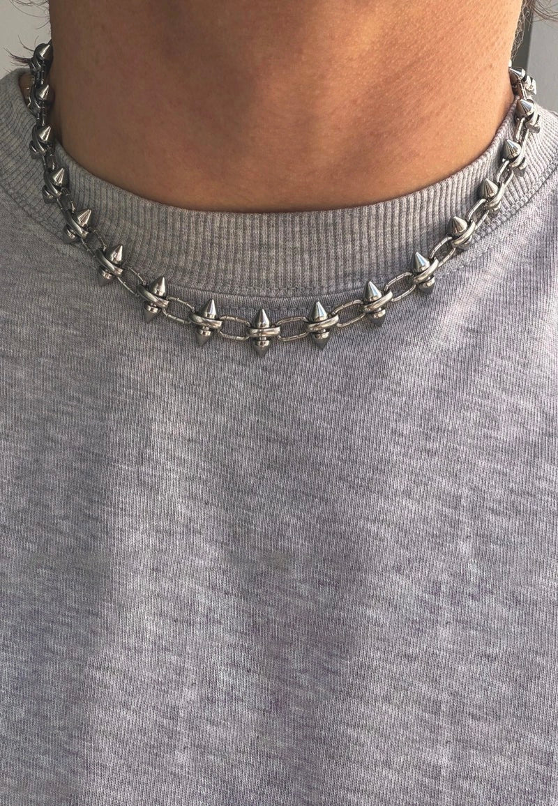 Fainz Double Spike Silver Náhrdelník | Neutral-Image