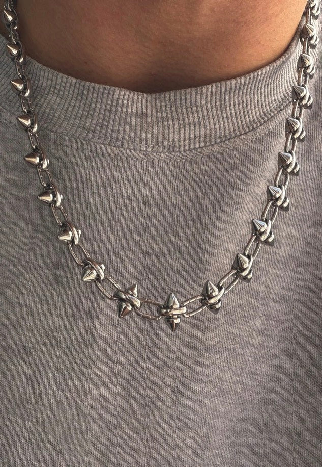 Fainz Double Spike Silver Náhrdelník | Neutral-Image