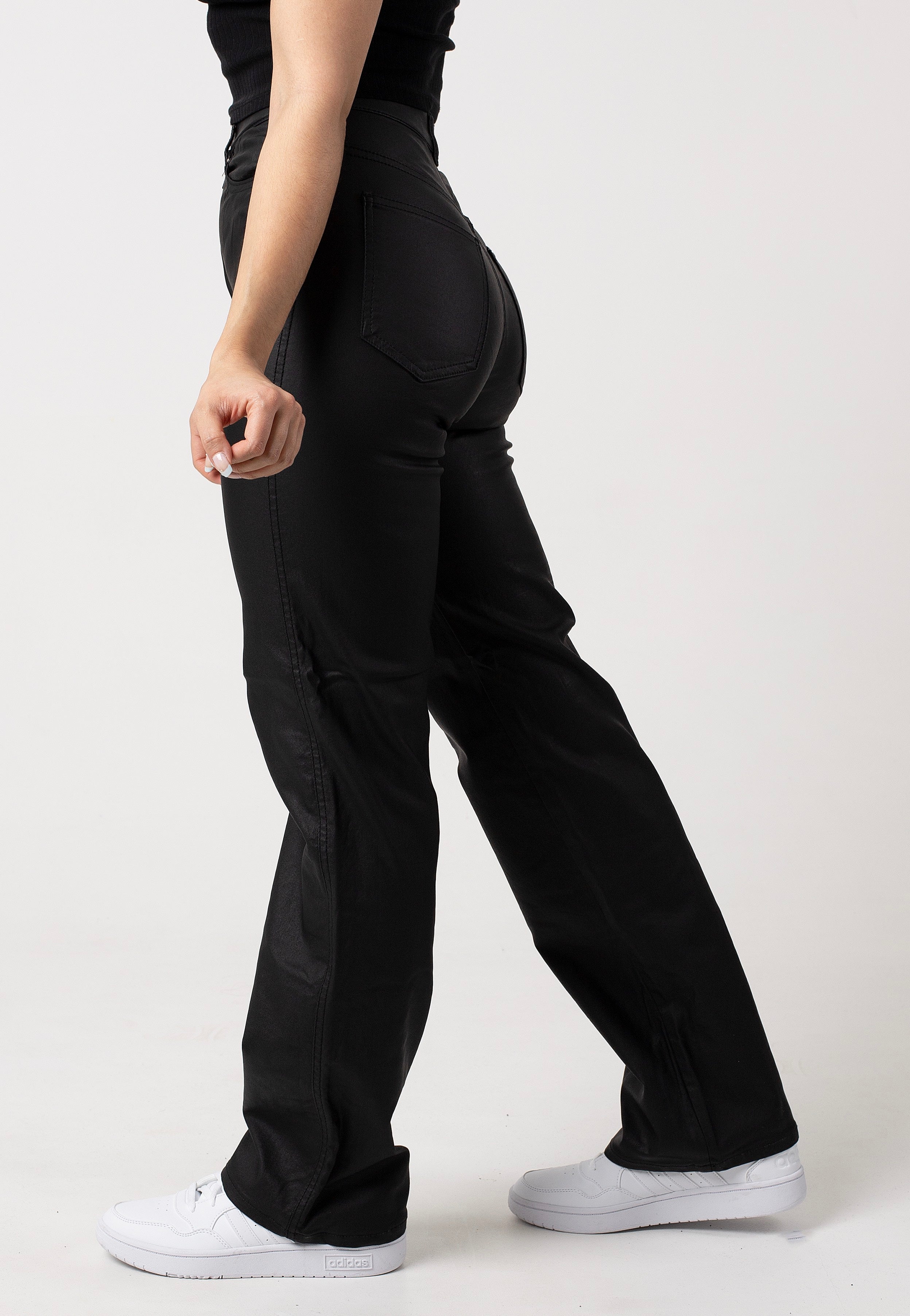 Dr. Denim - Moxy Straight Black Metal - Pants | Women-Image