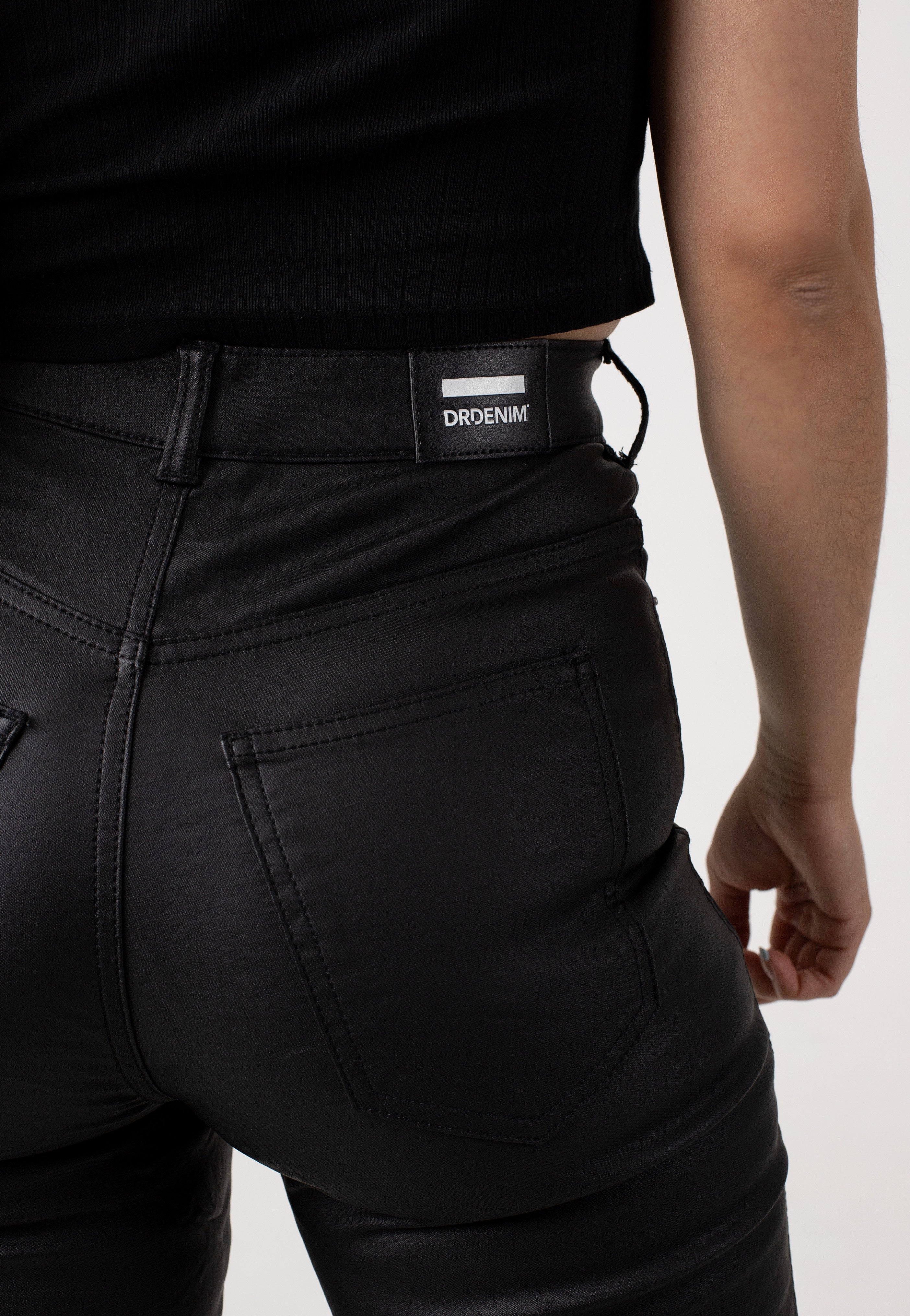 Dr. Denim - Moxy Straight Black Metal - Pants | Women-Image