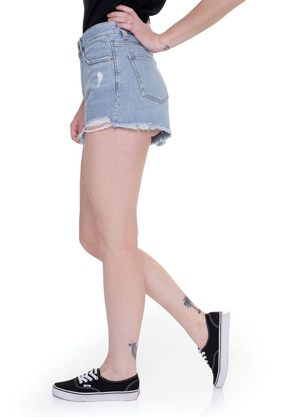 Dr. Denim - Skye Empress Light Blue Ripped - Shorts | Women-Image