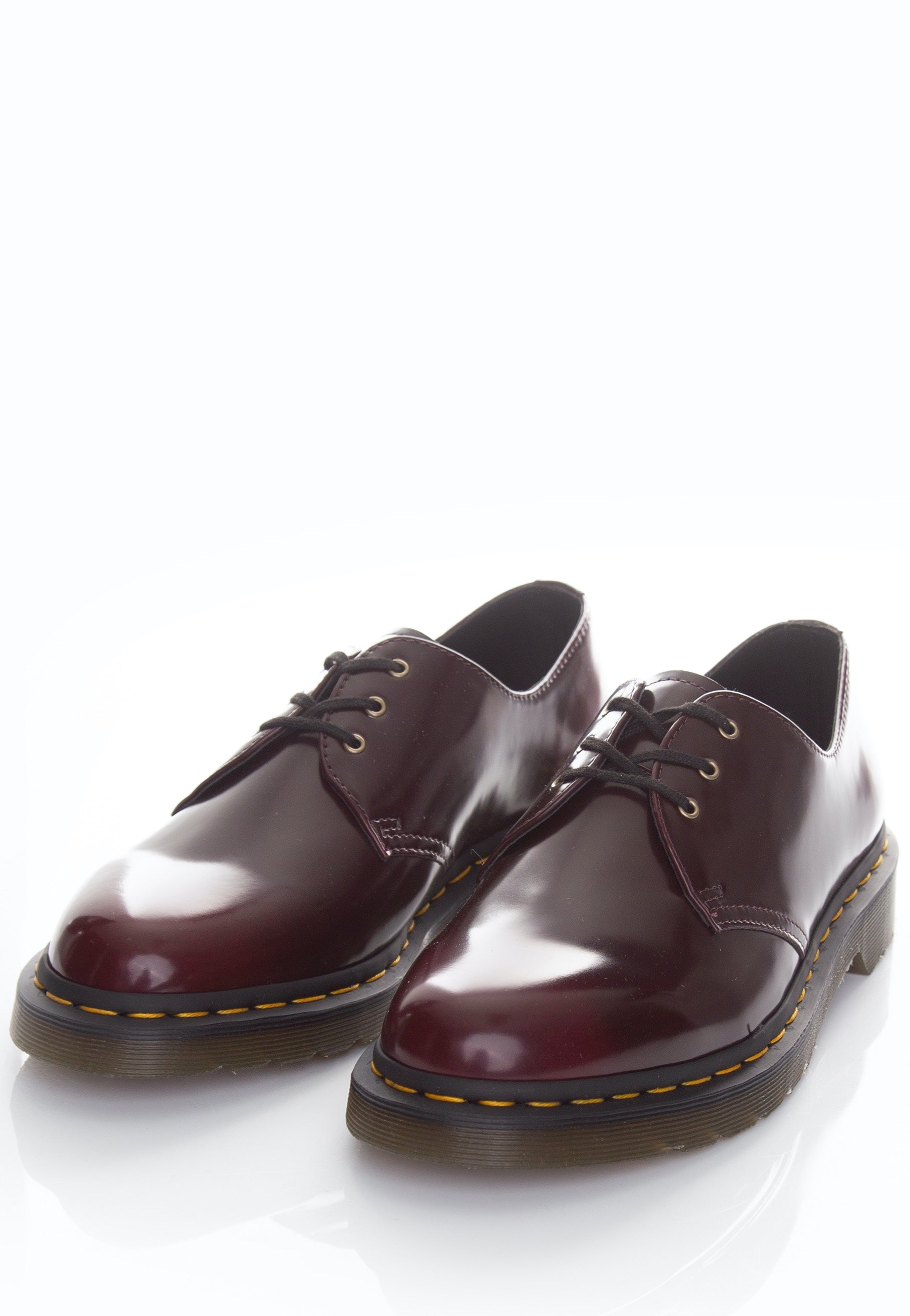 Dr. Martens - Vegan 1461 Cherry Red Oxford Rub Off - Shoes | Impericon