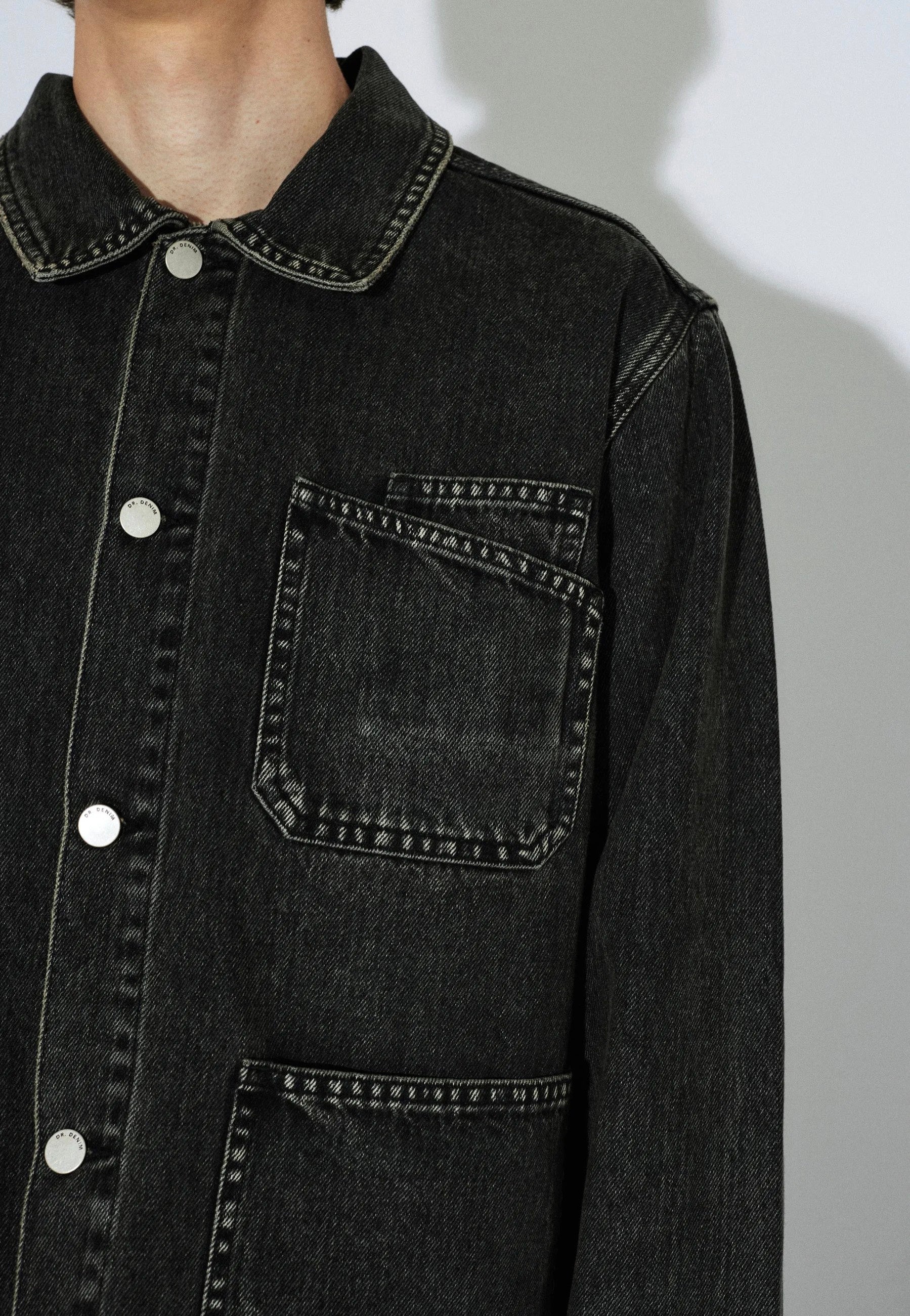 Dr. Denim - Evon Worker Aged Black - Jeans Jacket | Men-Image
