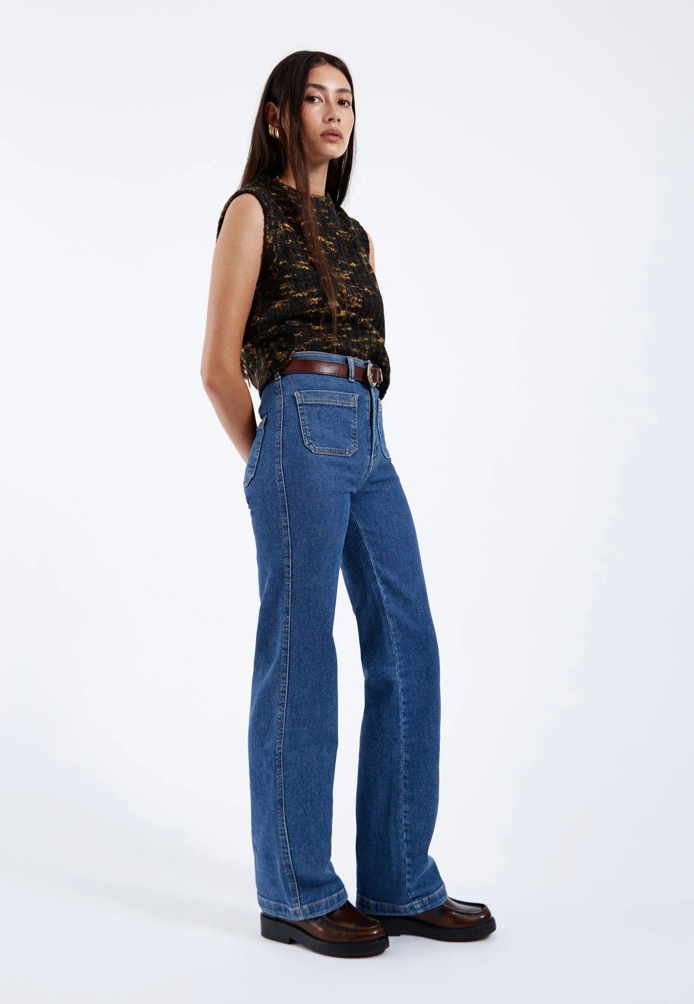Dr. Denim - Moxy Straight Patch Cape Mid Retro - Jeans | Women-Image