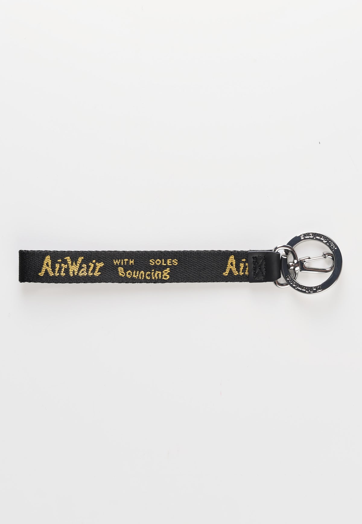 Dr. Martens Logo Wristlet Jacquard Webbing Black Lanyard | Neutral-Image