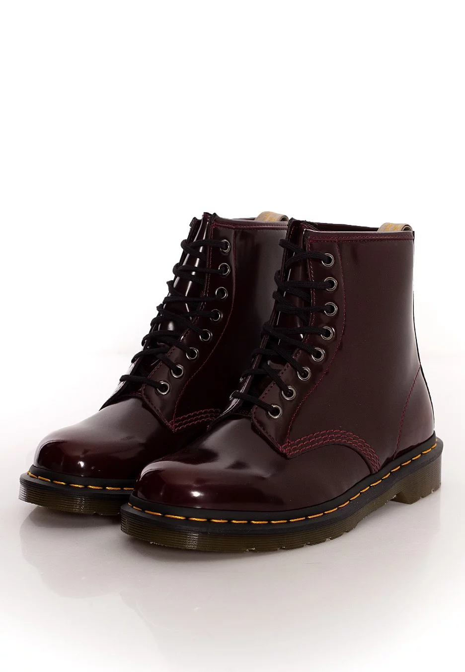 Dr. Martens - Vegan 1460 Cherry Red Oxford Rub Off Red - Shoes | Neutral-Image