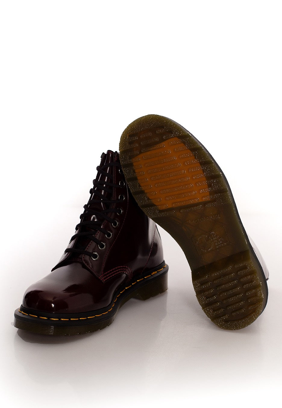 Dr. Martens - Vegan 1460 Cherry Red Oxford Rub Off Red - Shoes | Neutral-Image