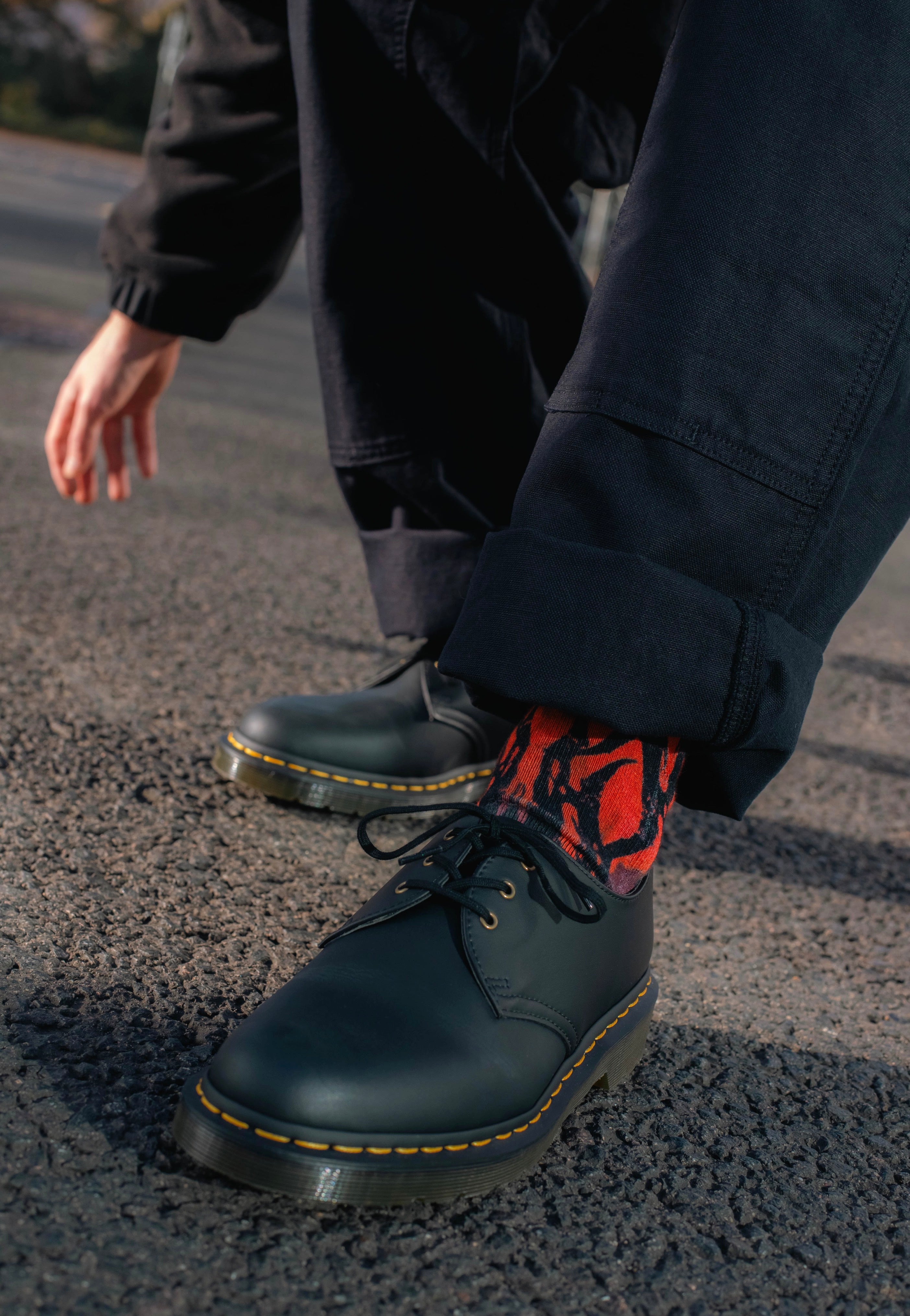 Dr. Martens - Vegan 1461 Black Felix Rub Off - Shoes | Impericon