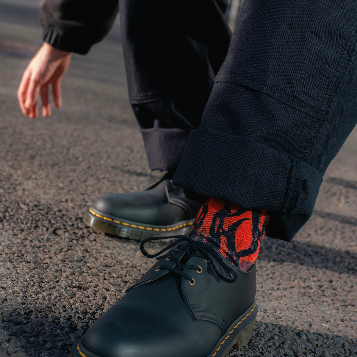 Dr. Martens - Vegan 1461 Black Felix Rub Off - Shoes | Impericon