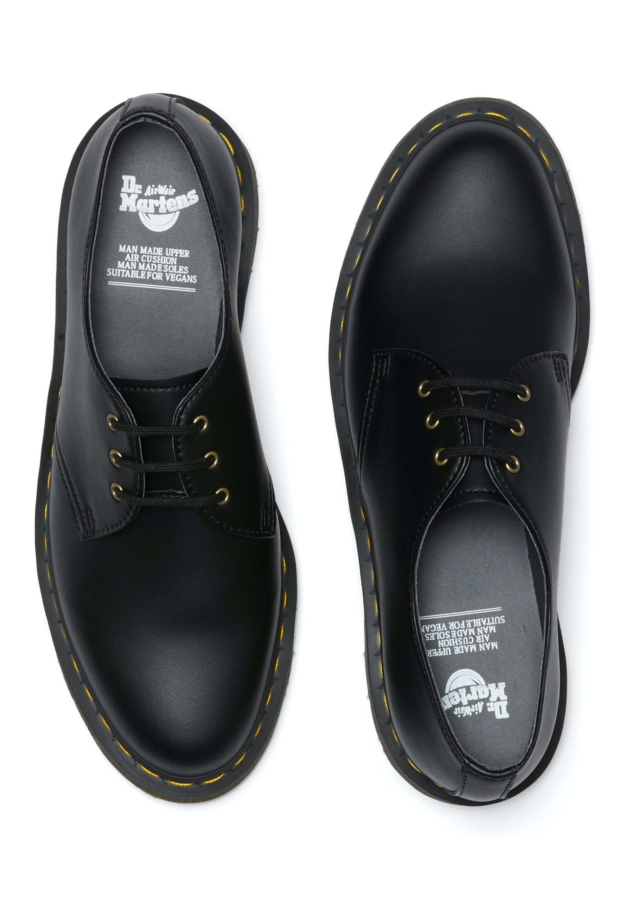 Dr. Martens - Vegan 1461 Black Felix Rub Off - Shoes | Impericon
