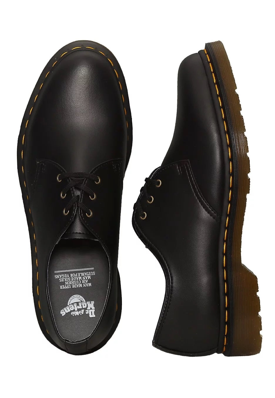 Dr. Martens - Vegan 1461 Black Felix Rub Off - Shoes | Impericon
