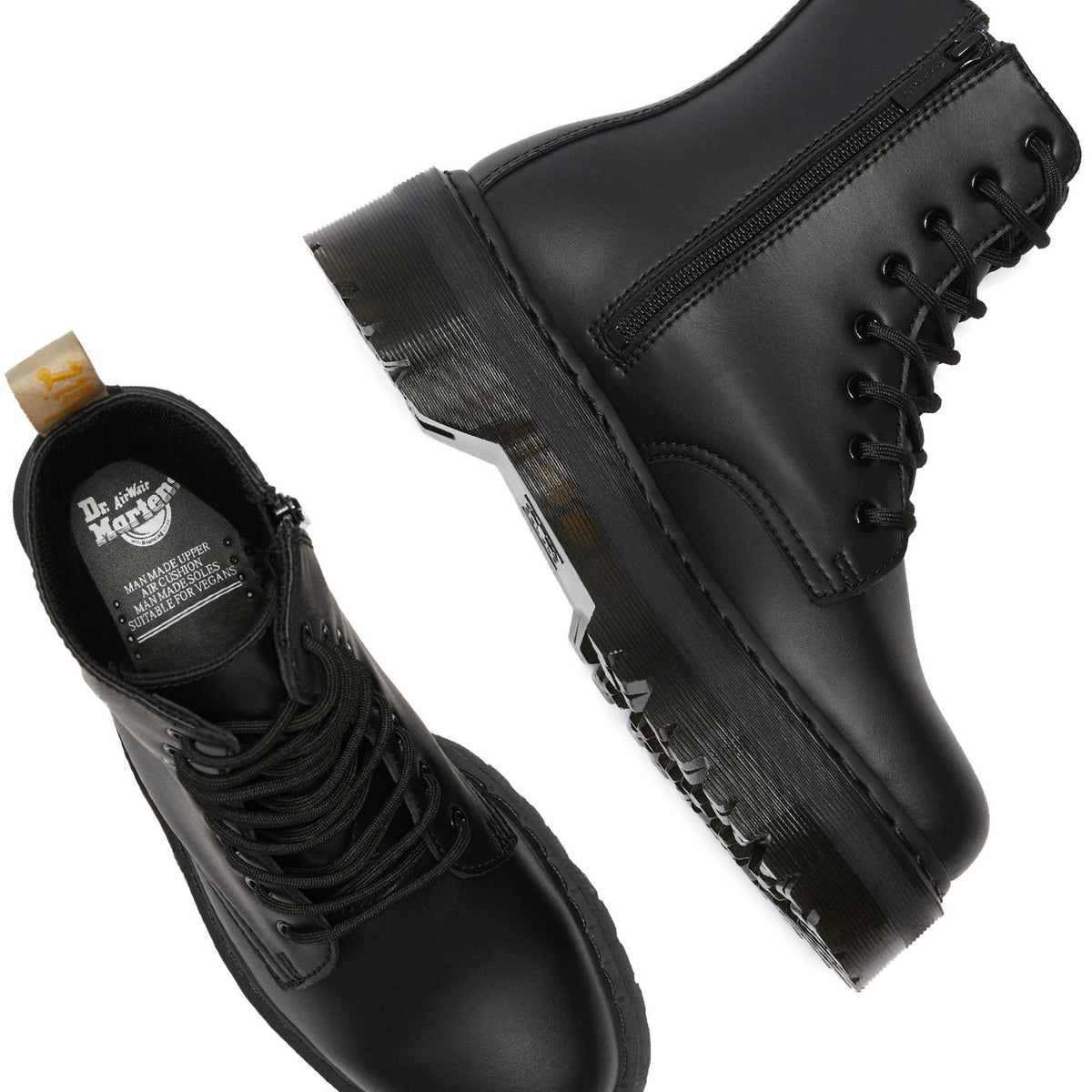 Dr. Martens - Vegan Jadon II Mono Black Felix Rub Off Black