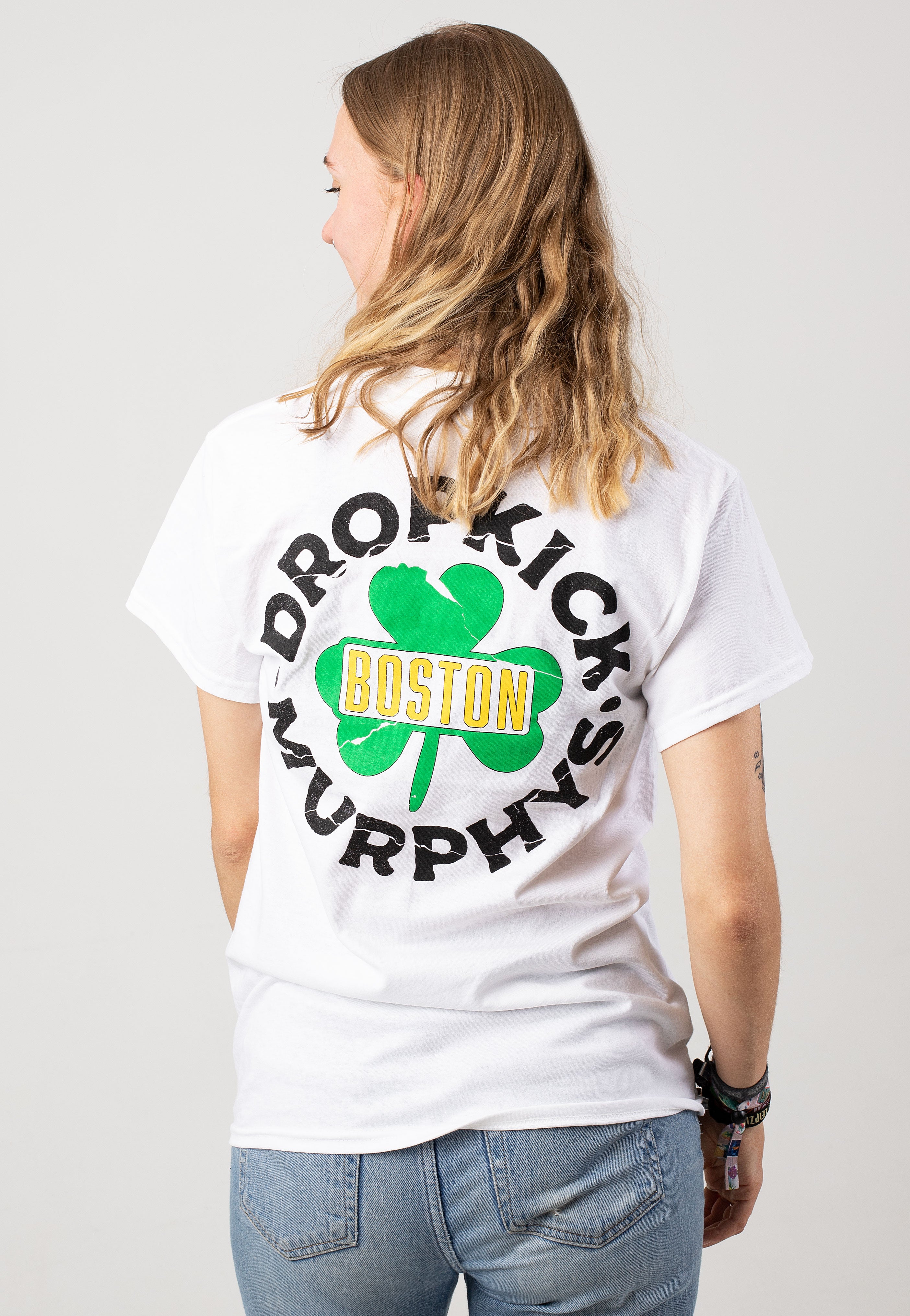 Dropkick Murphys Boston Badge White - T-Shirt | Impericon