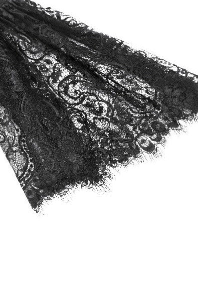 Dark In Love - Black Gothic Mesh Patchwork Back Lace-Up Everyday - Dress | Women-Image