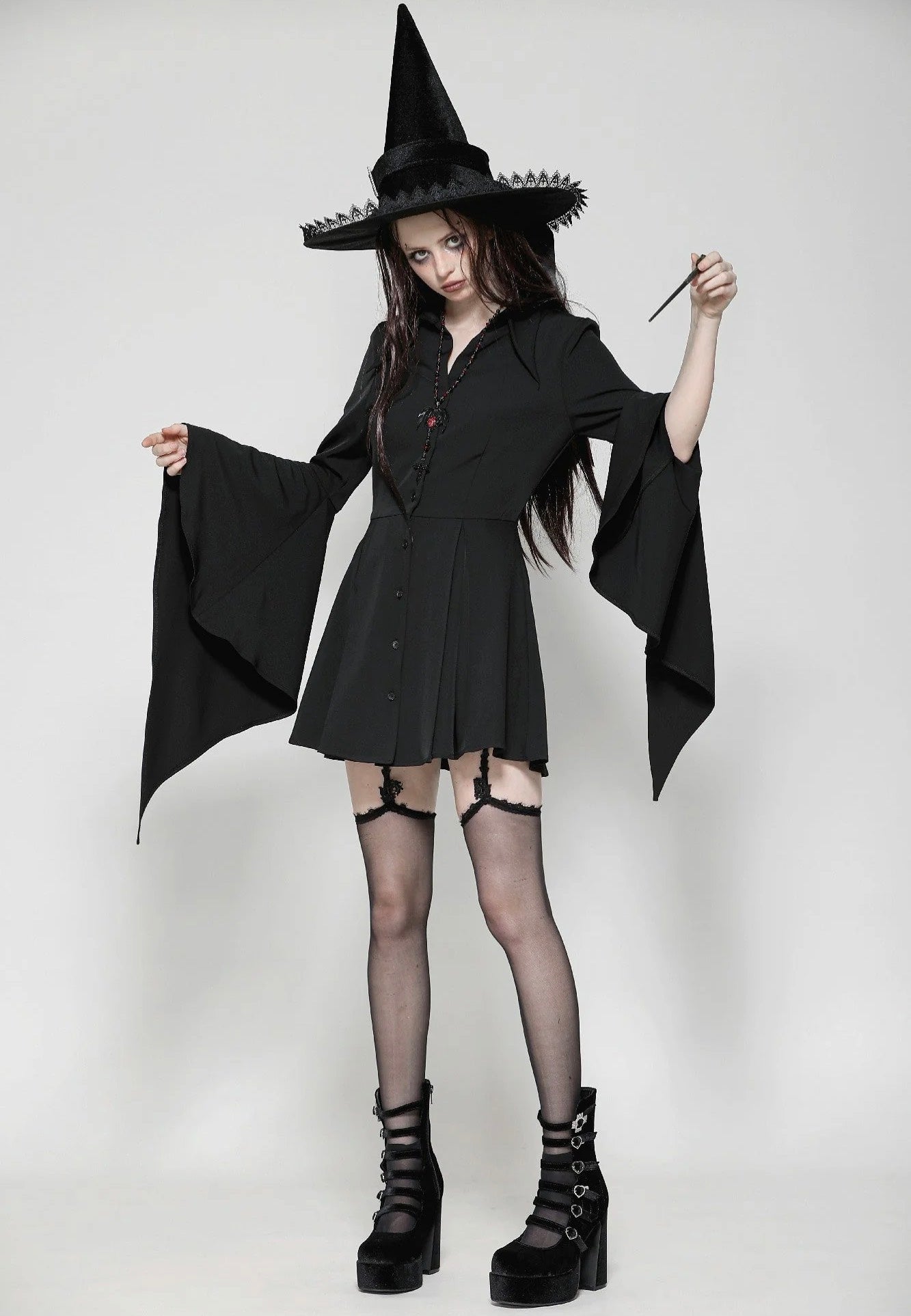 Dark In Love - Witchy Bell-Sleeve Shirt - Dress | Women-Image