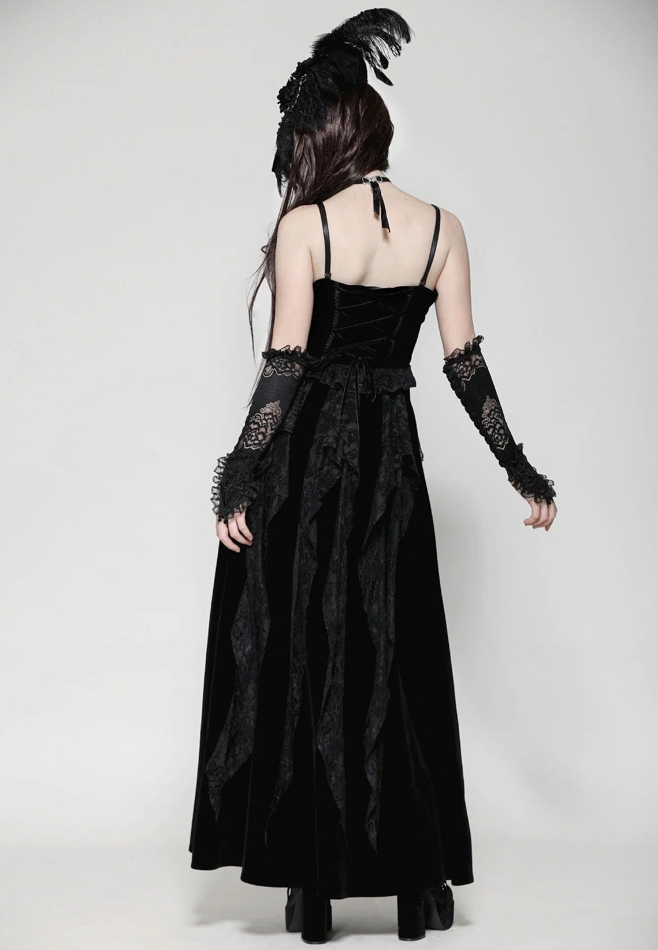 Dark In Love - Romantic Gothic Sexy Hollow Waist - Dress | Women-Image