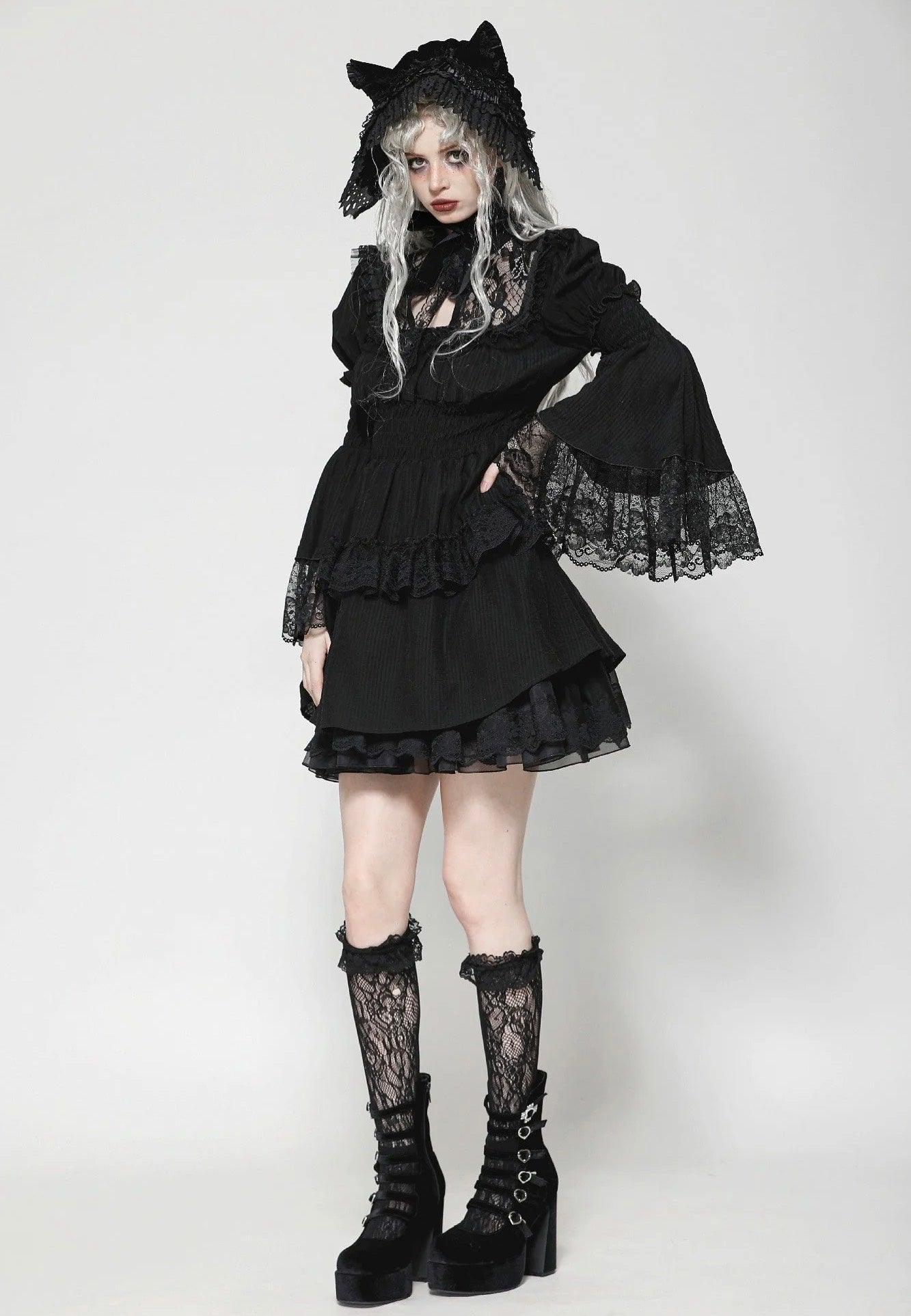 Dark In Love - Gothic Lace Doll - Dress | Women-Image