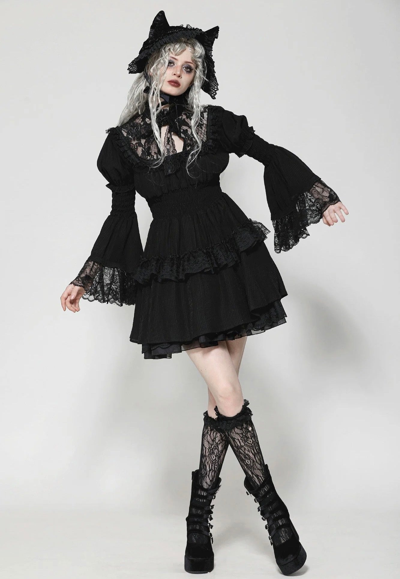 Dark In Love - Gothic Lace Doll - Dress | Women-Image