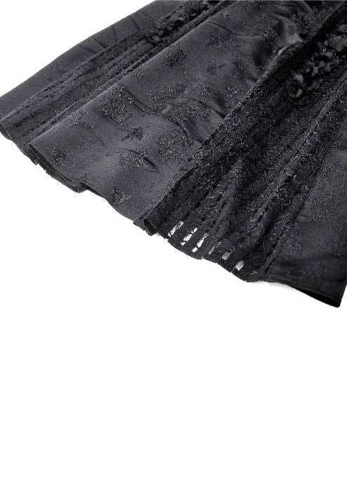 Dark In Love - Gothic Black Butterfly Strapless Lace Gown - Dress | Women-Image