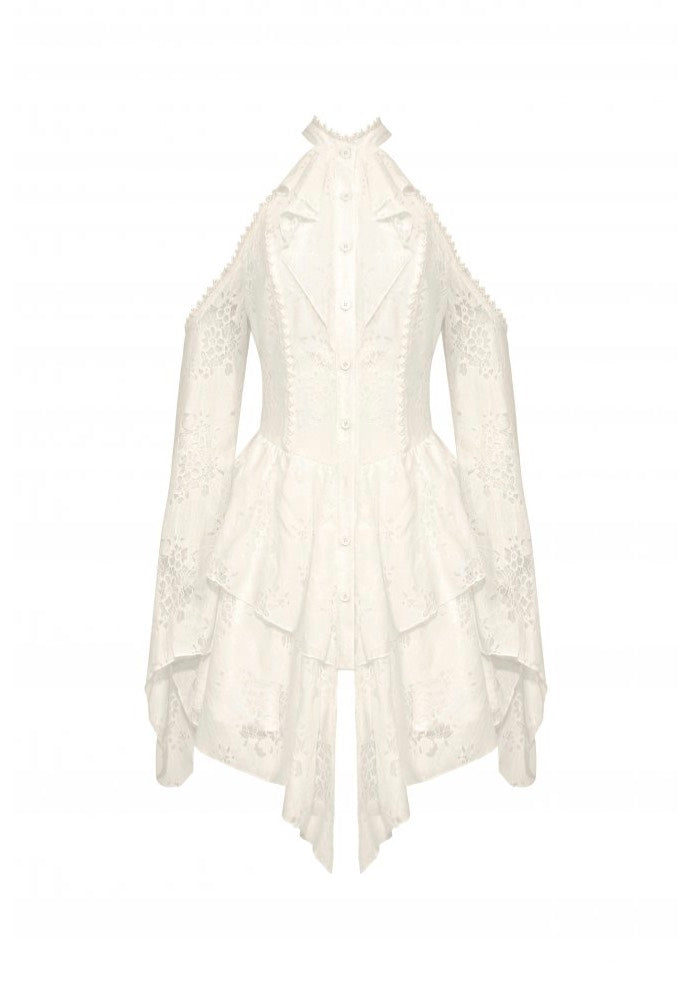 Dark In Love - Beige Steampunk Off-Shoulder Sexy - Dress | Women-Image