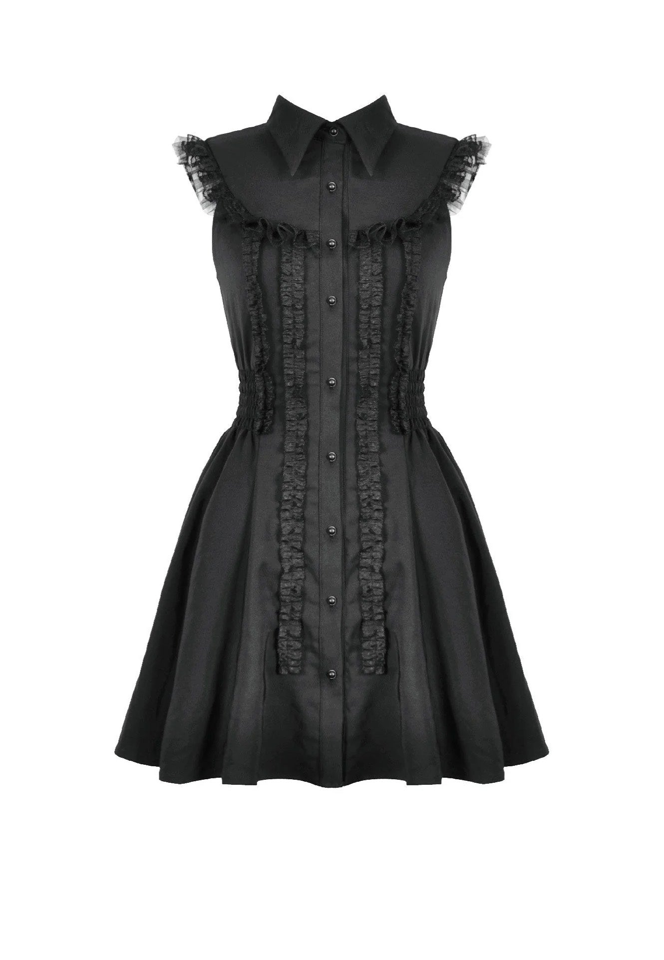 Dark In Love - Dolly Sleeveless Button-Front Mini - Dress | Women-Image