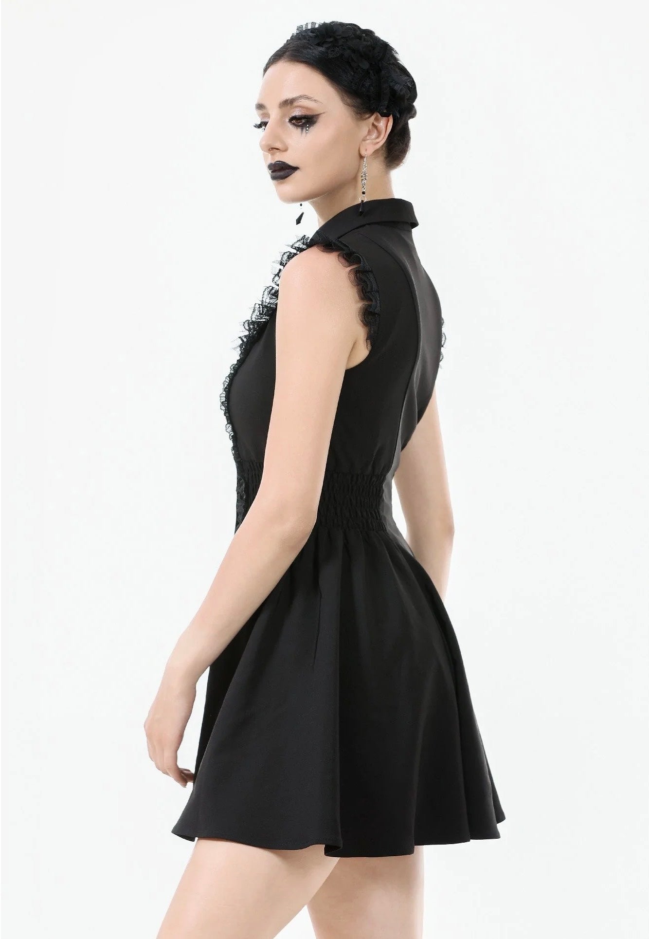 Dark In Love - Dolly Sleeveless Button-Front Mini - Dress | Women-Image